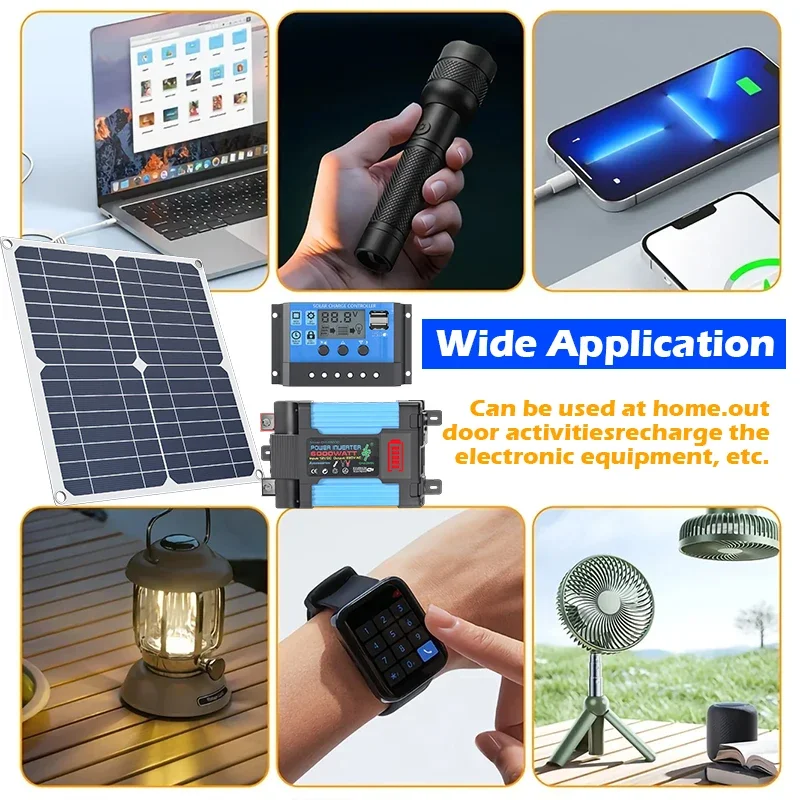 Kit solar de 6000 W, equipado  - Solar Panel 200W reseña y precio