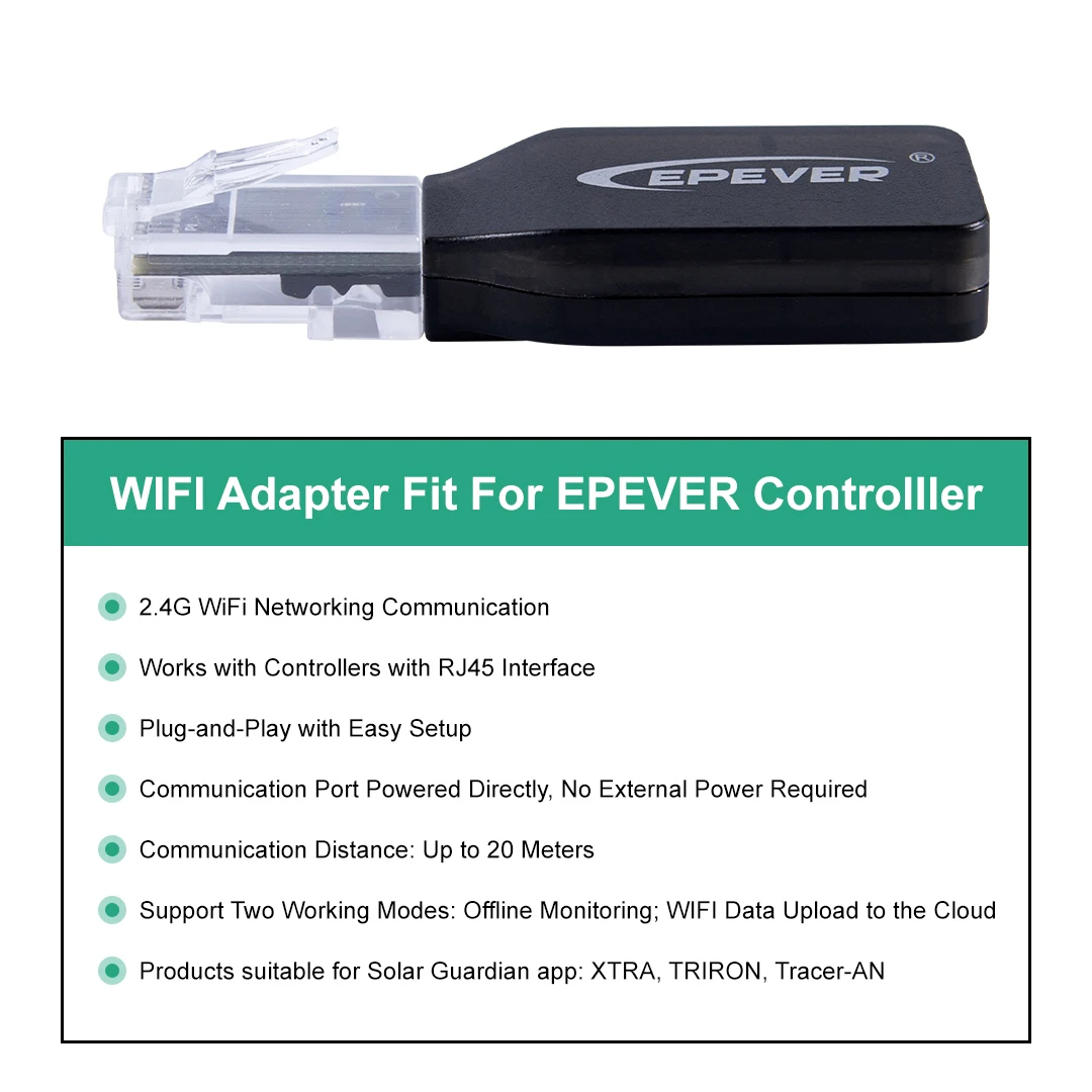 EPEVER WiFi 2,4G RJ45 D WIFI B - Charge Controller Solar reseña y precio